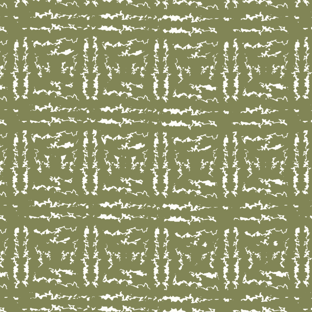 Pattern of white squiggles on a green background
